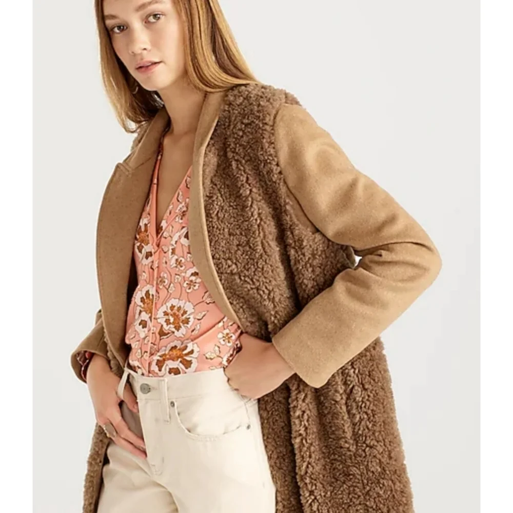 20. J.Crew Long vest in recycled sherpa